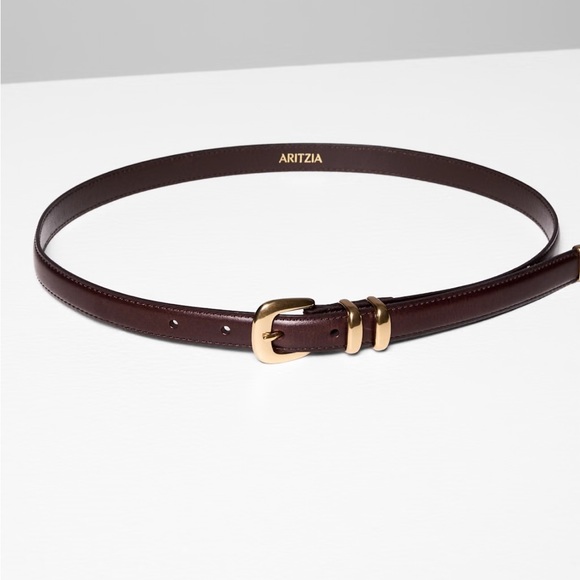 Aritzia Accessories - Aritzia Leather Slim Belt - Brown